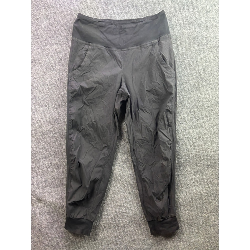 Prana Jogger Pants Womens Small Black Recycled Nylon Stretch Activewear